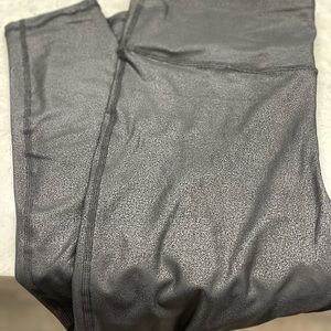 Metallic black leggings